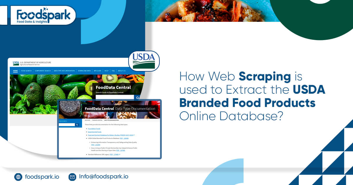 How Web Scraping is used to Extract the USDA Branded Food Products Online Database?