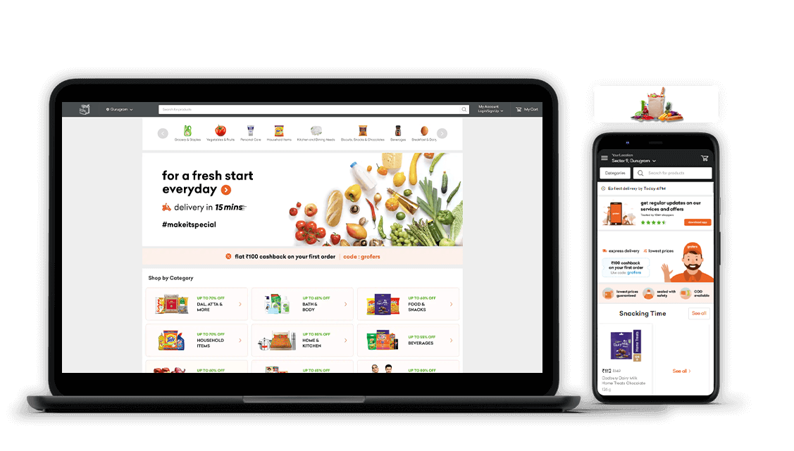 Grofers Grocery Data Scraping – Scrape Or Extract Grofers Grocery Data