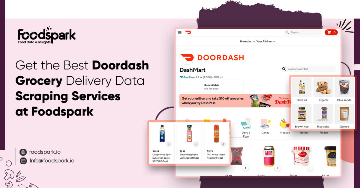 Get the Best Doordash Grocery Delivery Data Scraping Services at Foodspark