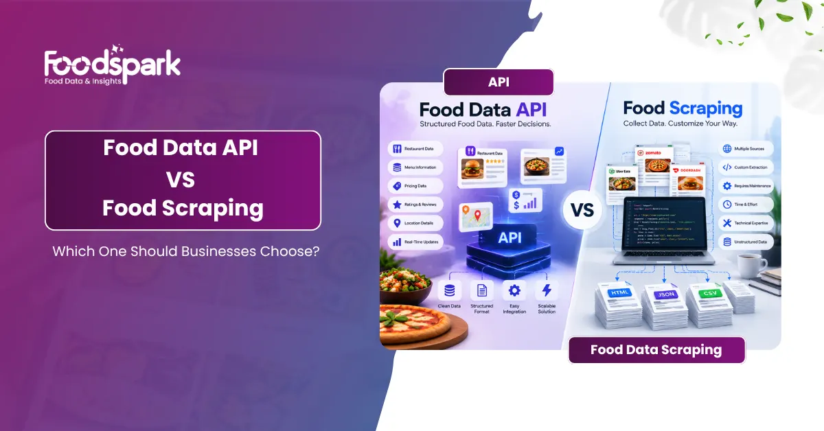 Food Data API vs Food Scraping Which One Should Businesses Choose